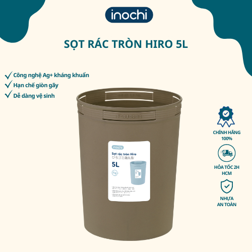 Sọt rác Hiro 5L inochi đựng rác giấy, văn phòng, nhà tắm. GIAO MÀU NGẪU ...