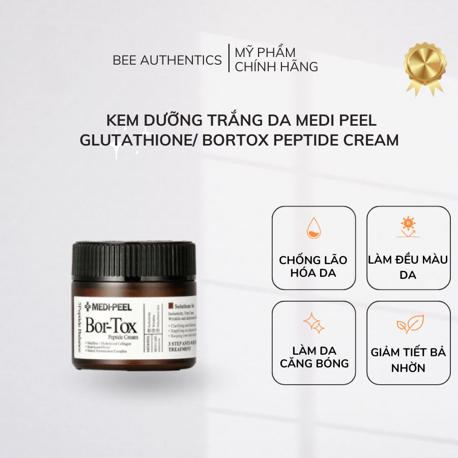 Kem dưỡng trắng da medi peel glutathione/ Bortox Peptide Cream 50g ...