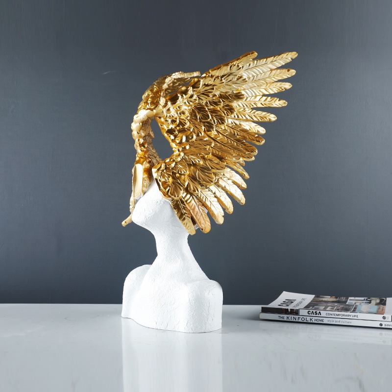 Tượng Decor Điêu Khắc Cao Cấp Trang Trí Nhà Cửa Phòng Khách Bàn Làm Việc Trừu Tượng Phong Cách Châu Âu