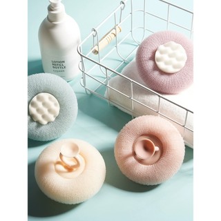 Bông Tắm Hít Tường Có Đế Hút – Bông Tắm Lưới Tròn Massage Tẩy Tế Bào Chết, Nhanh Khô, Tiện Lợi
