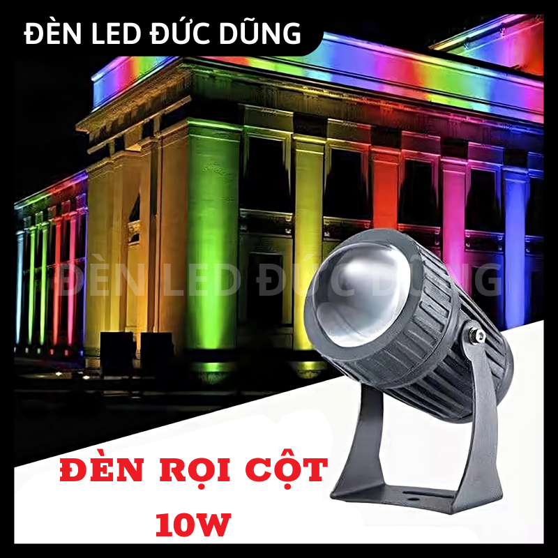 Đèn Rọi Cột 10W Chiếu Bảng Hiệu Quảng Cáo, Chống Nước Ngoài Trời, Chiếu ...