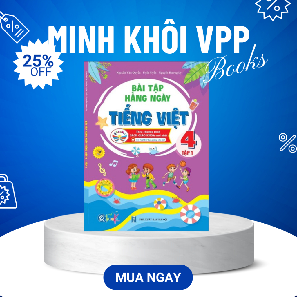 Sách Bài Tập Hằng Ngày Toán 4 Tập 1 giúp học sinh viết và làm bài thuận tiện