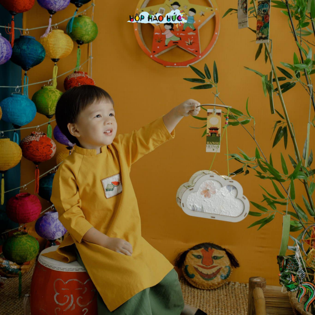Ảnh Đồ chơi giáo dục - Bộ trò chơi phát triển tư duy sáng tạo Rước Đèn Đón Trăng - set 2 đèn lồng gỗ cho bé 3 - 10+ tuổi 1