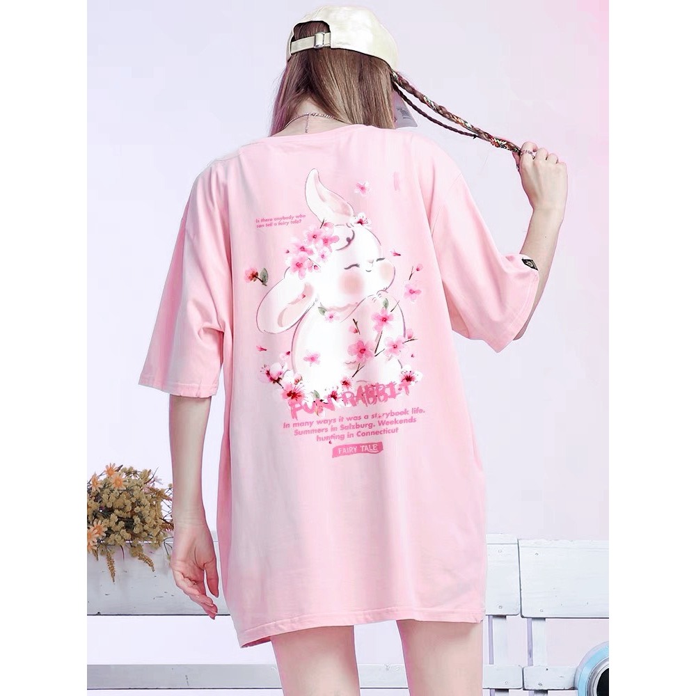 [VẢI 250 GSM] Áo Thun Thỏ Hoa Rabbit UNIM Vải Cotton Cao Cấp Co Giãn 2 Chiều Nhiều Màu Unim Store - ATT188
