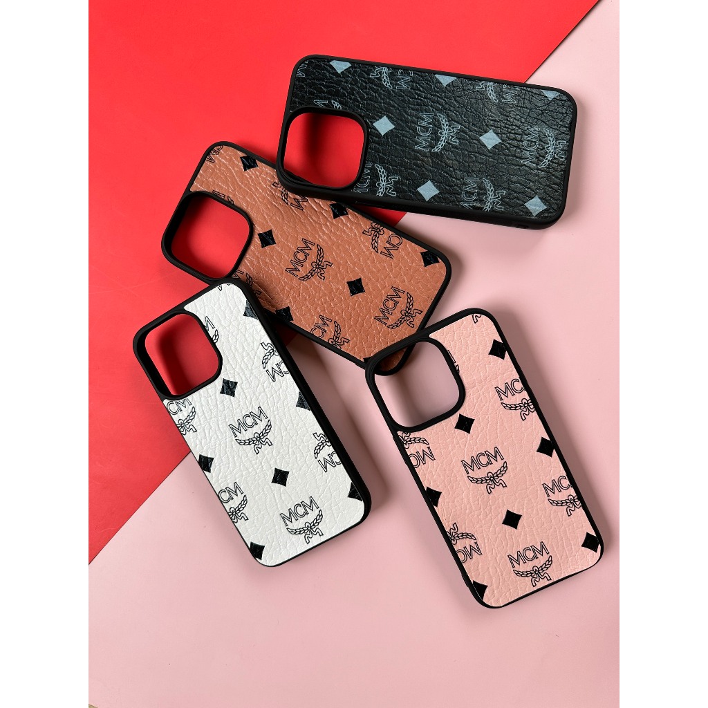 Ốp da iphone màu: Nâu - Trắng - Hồng - Đen