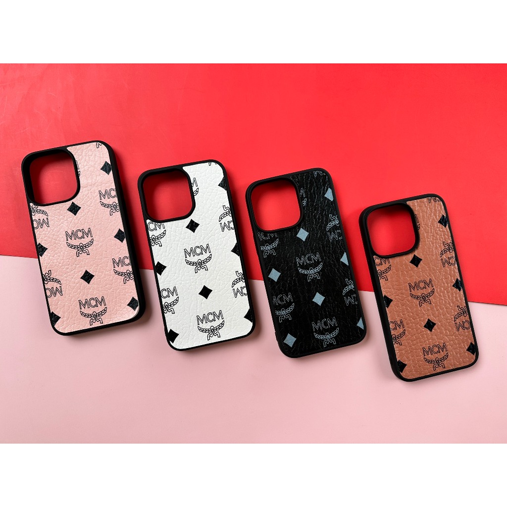 Ốp da iphone màu: Nâu - Trắng - Hồng - Đen