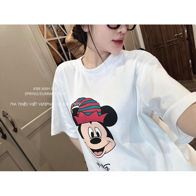 Set bộ Mickeyyy áo ngắn tay quần bò gấu hàng QC