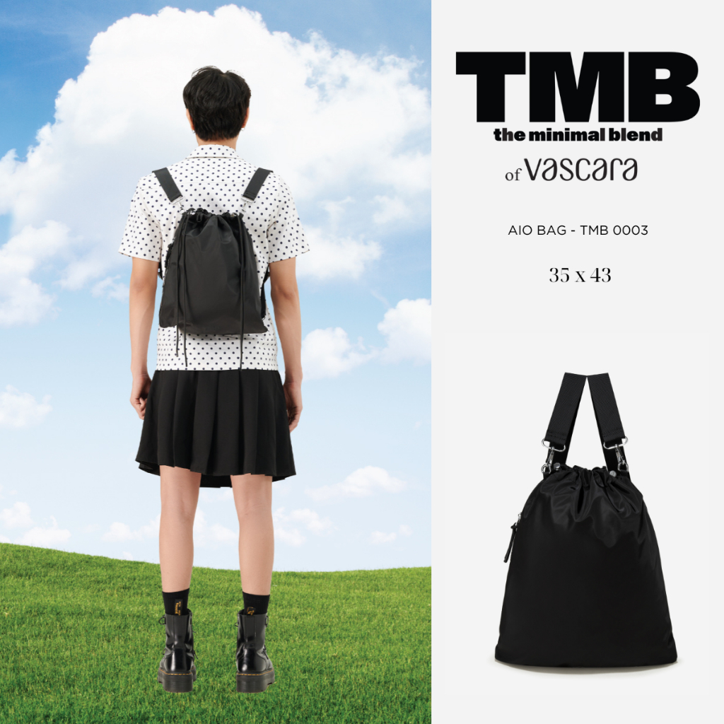 Túi balo dây rút nhỏ AIO BAG màu đen TMB 0003 - TMB of Vascara | Shopee ...