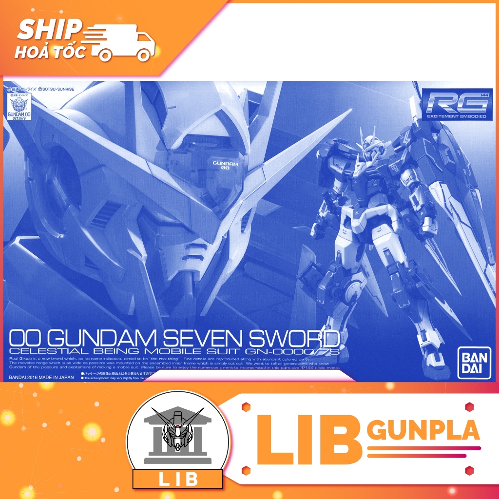 Mô hình lắp ráp Gundam RG 1/144 00 Gundam Seven Sword (P-Bandai ...