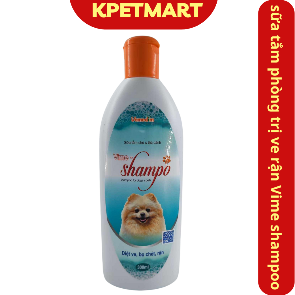 Sữa Tắm Diệt Ve, Rận, Bọ Chét Cho Chó Mèo Vime Shampoo Vemedim 300ml ...