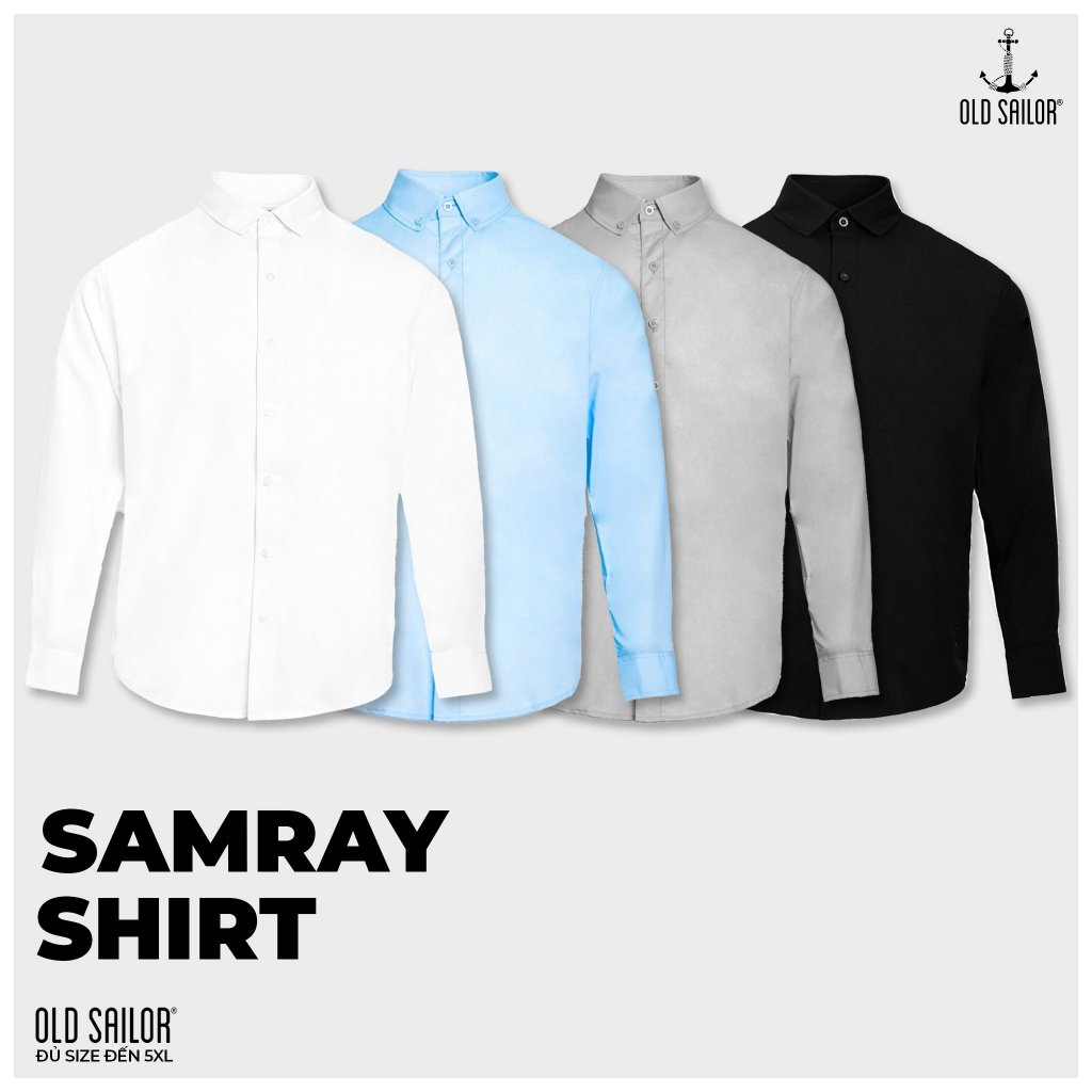 Áo sơ mi samray Old Sailor - 88571 - Big Size Upto 5XL | Shopee Việt Nam