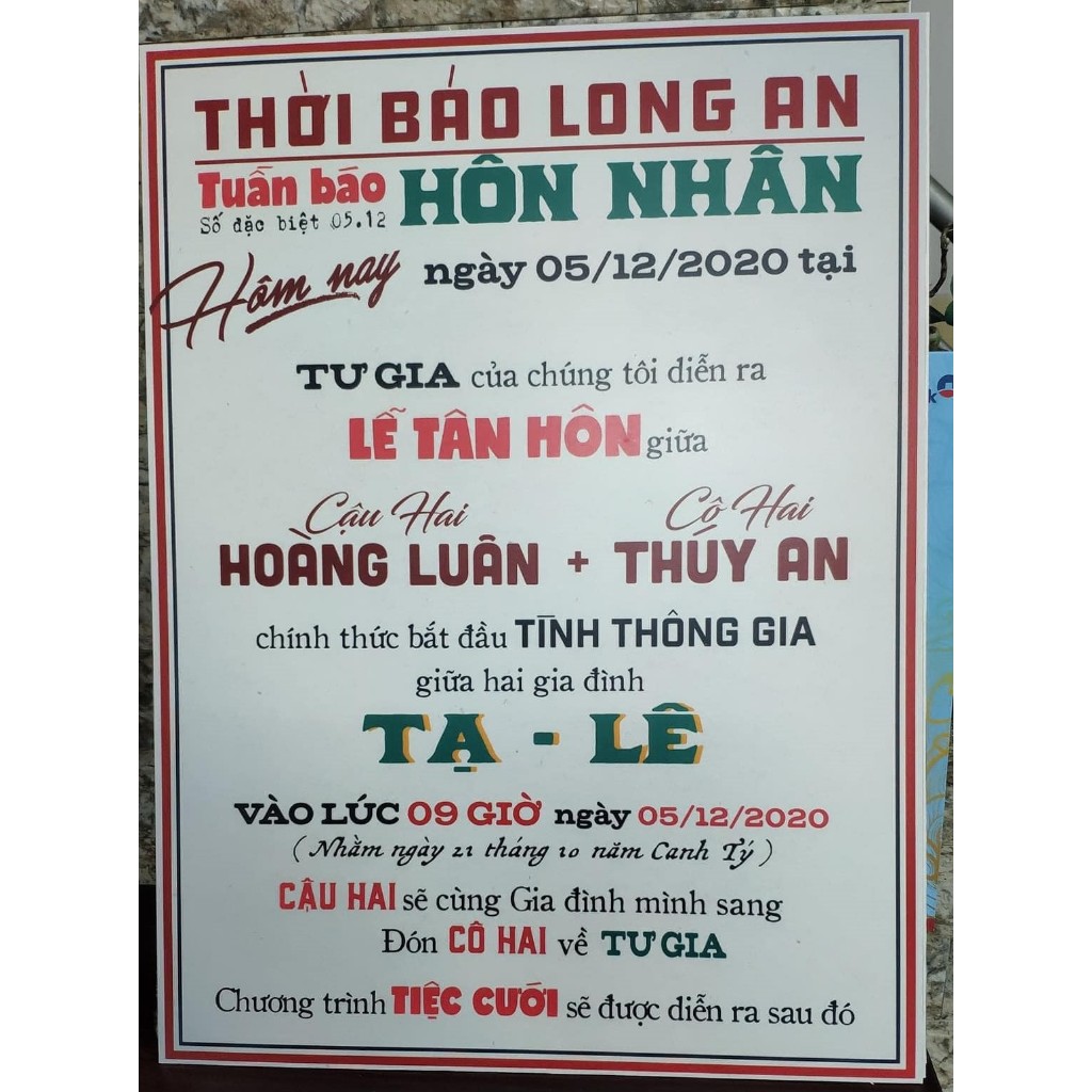 Bảng Welcome Trang Trí Đám Cưới - Mẫu Chữ Nhật 01 Hình Dâu Rể B