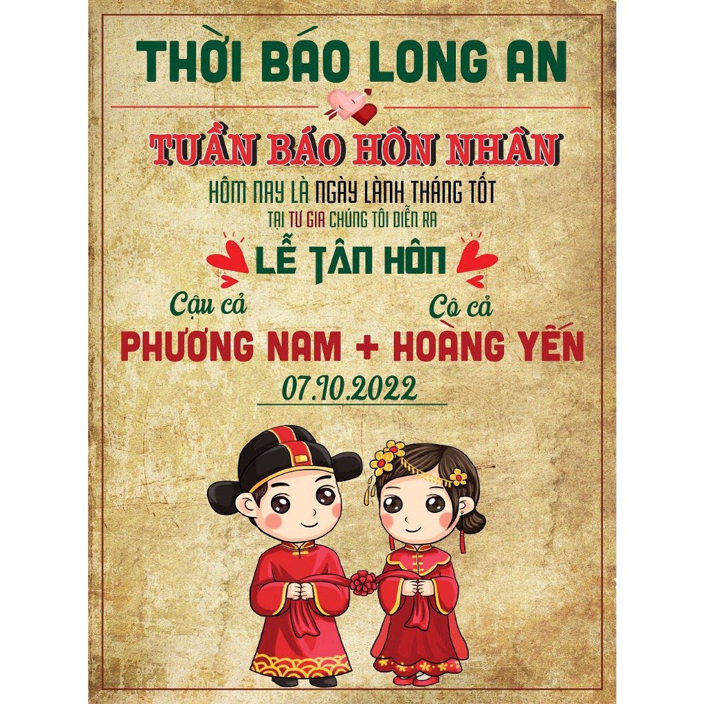 Bảng Welcome Trang Trí Đám Cưới - Mẫu Chữ Nhật 01 Hình Dâu Rể B