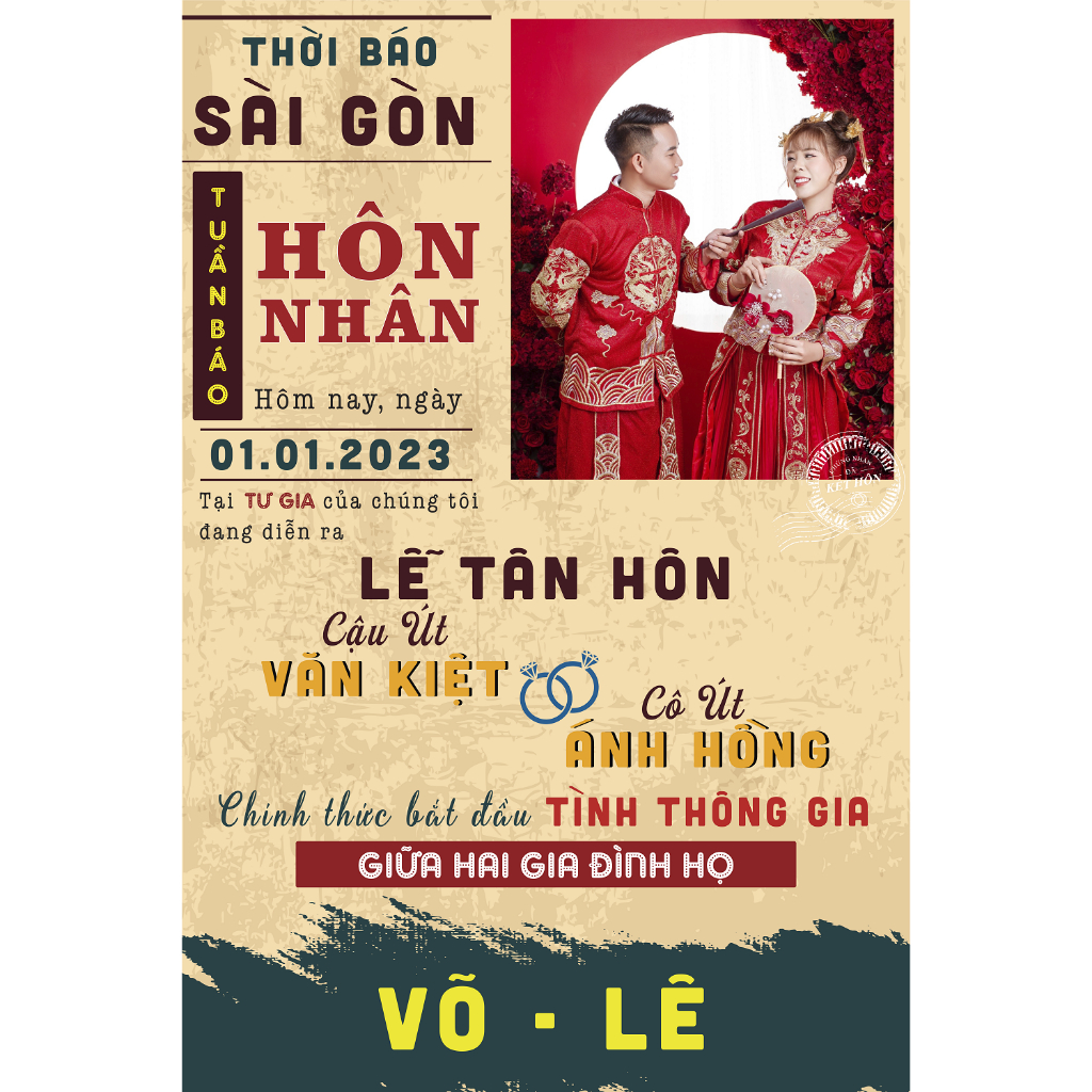 Bảng Welcome Trang Trí Đám Cưới - Mẫu Chữ Nhật 01 Hình Dâu Rể B