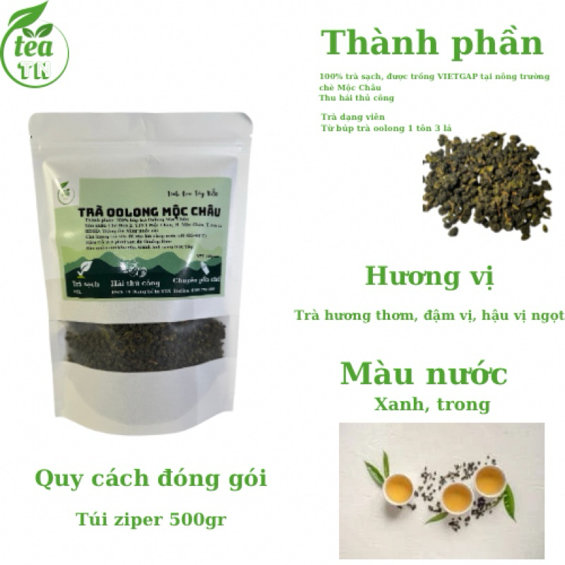 Trà Ô Long Sạch Mộc Châu 500gram. Đặc sản trà Oolong. Hương thơm, đậm vị trà.