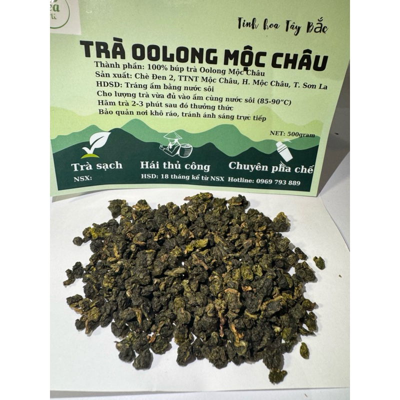 Trà Ô Long Sạch Mộc Châu 500gram. Đặc sản trà Oolong. Hương thơm, đậm vị trà.