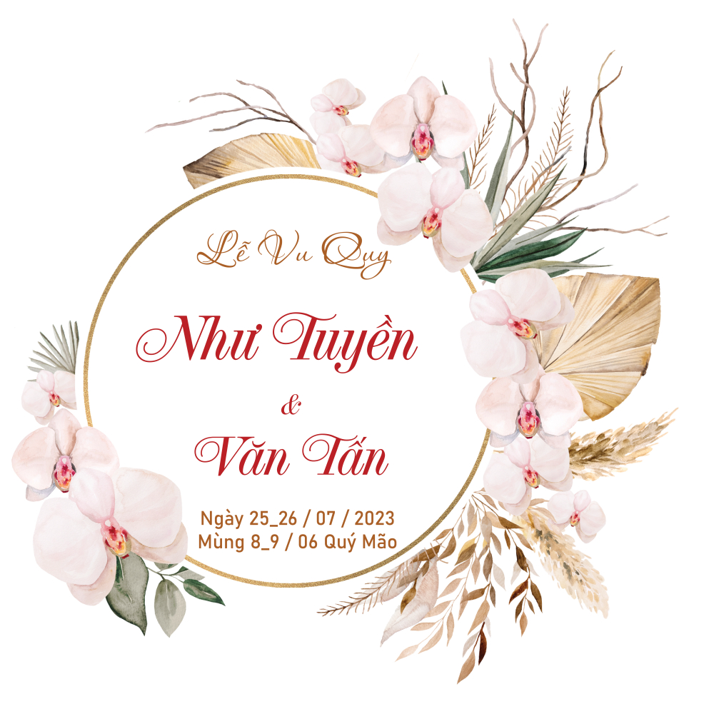 CẦN GẤP VẪN CÓ - IN TÊN THEO YÊU CẦU - Bảng Welcome Trang Trí Đám Cưới - Mẫu Tròn Vuông 01 Tròn Hoa