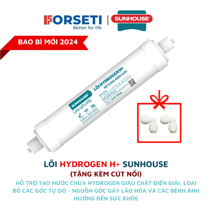 Lõi lọc Hydrogen -Lõi điện giải cho các dòng máy lọc nước Sunhouse