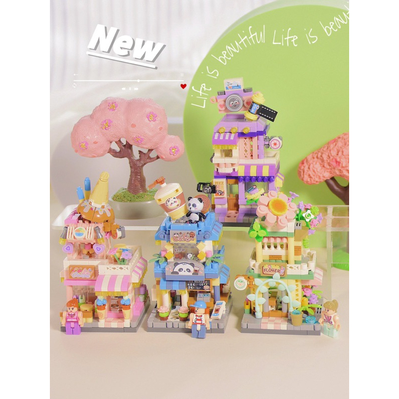 Ảnh Bộ lắp ráp building blocks LOZ mini mô hình nhà, phi hành gia dễ thương mẫu mới 1