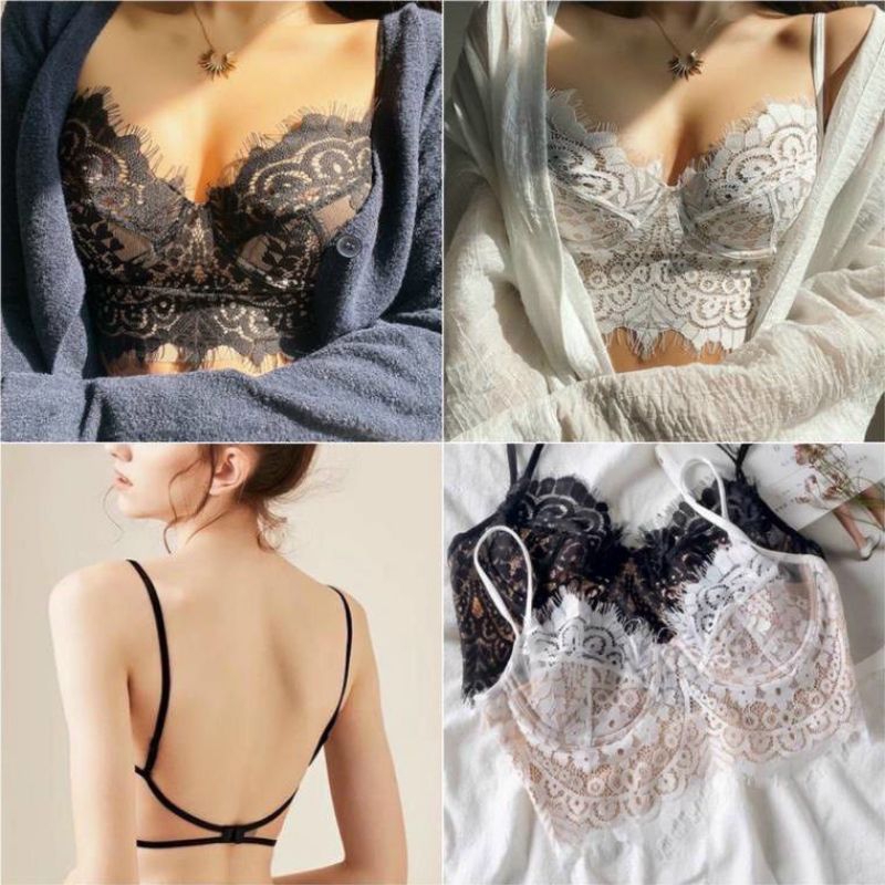 Áo bra corset bralette ren mềm có gọng mút nâng ngực sexy sang chảnh