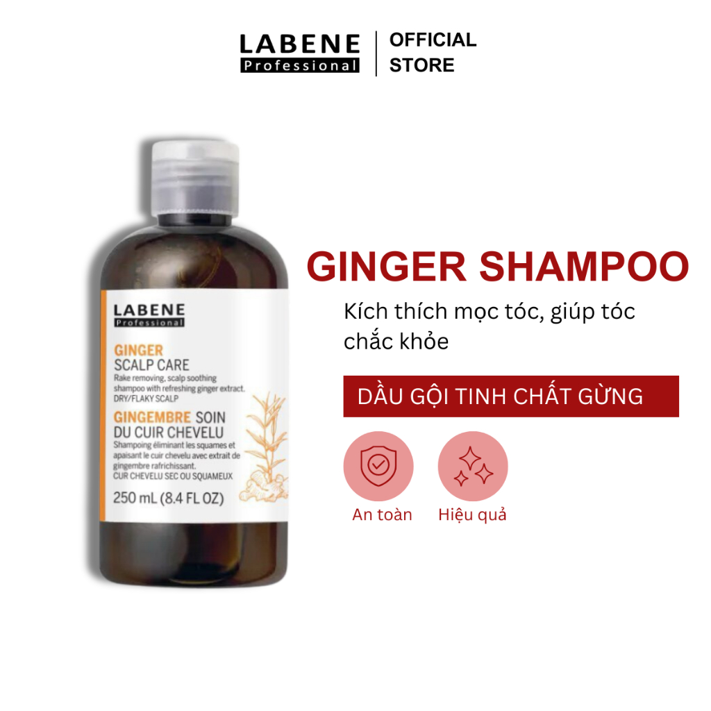 Ảnh Dầu gội dưỡng sinh tinh chất gừng tươi Ginger Scalp Care LABENE làm sạch da đầu thư giãn chống rụng tóc & kích mọc tóc. 1