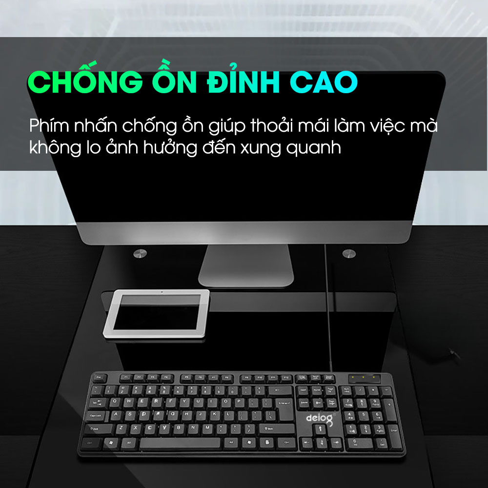 Combo phím chuột máy tính Deiog DY-811D dành cho pc laptop chơi game hàng chính hãng 2026
