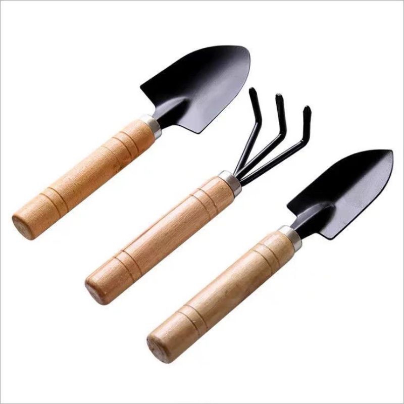 Bộ Dụng Cụ Làm Vườn MiNi Cán Gỗ👑, Chắn Chắn, Bền, ComBo Tiện Lợi