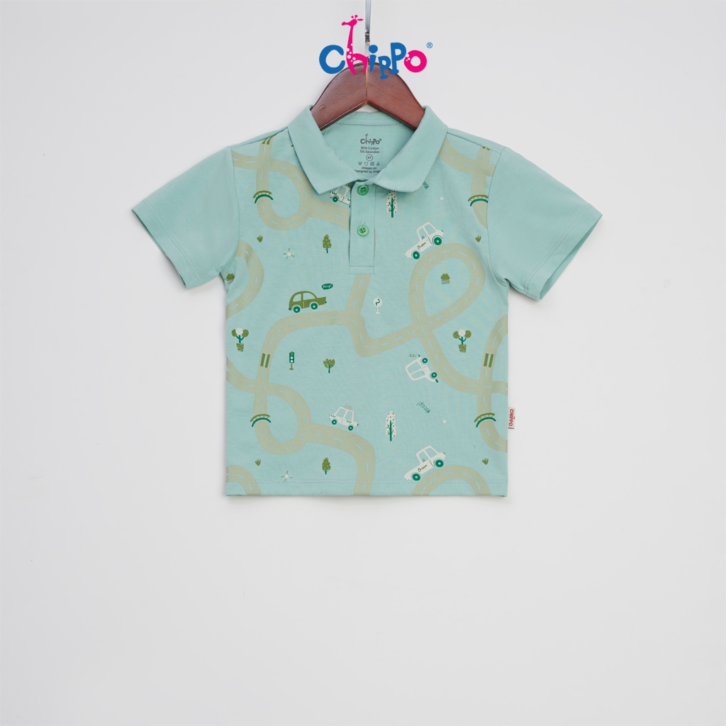 Ảnh Áo Polo trẻ em Chippo chất liệu Cotton mềm mịn thoáng mát cho bé từ 2 đến 6 tuổi (10-22Kg) 2