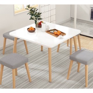 bàn ăn lớn kích thước 80x80 hình vuông, hình tròn ngồi bệt được 8 người, ngồi ghế được 4 người - Loaloahome