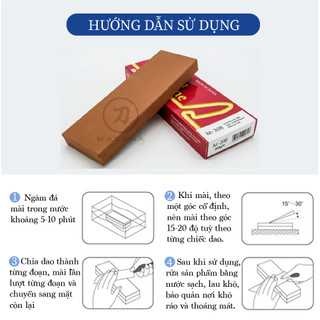 Đá mài trung Naniwa Nhật Bản #800 DELUX M 208 (210x70x20)