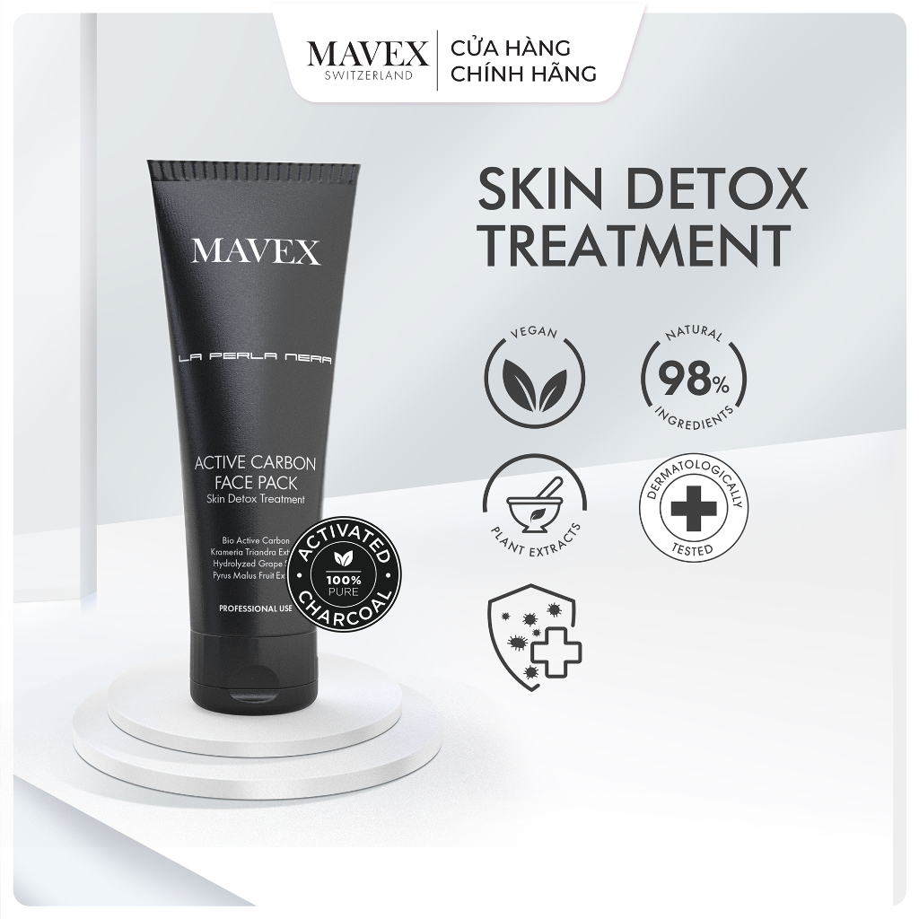Mặt nạ Mavex La Perla Nera than hoạt tính làm sạch sâu, săn chắc da 250ML