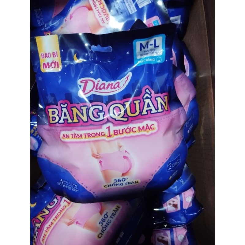 Bộ 10 gói băng vệ sinh dạng quần Diana  Beauty hip size SM và ML 2 chiếc/gói