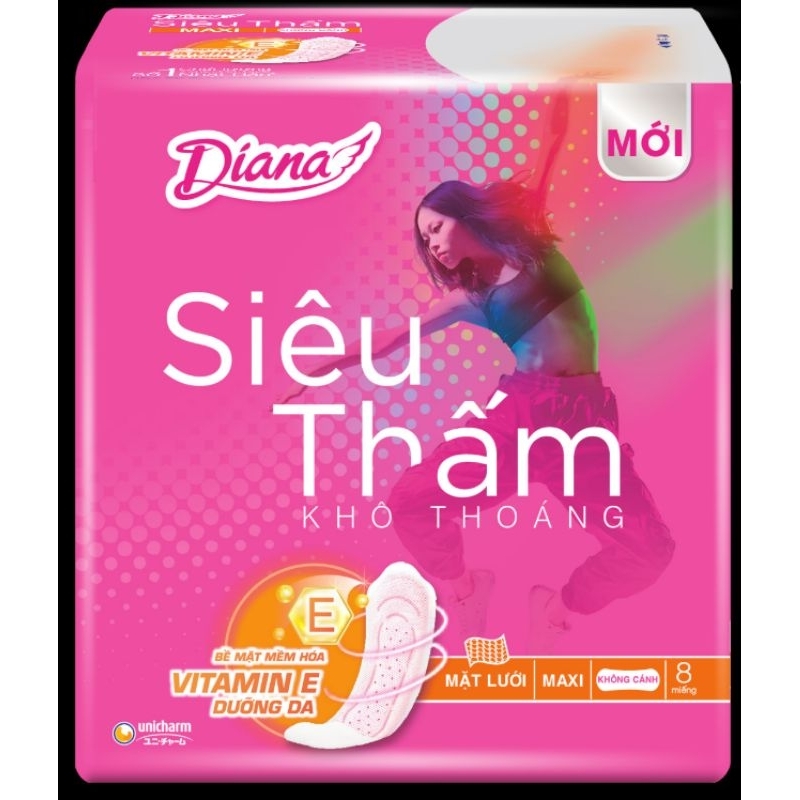 Bộ 6 gói Băng vệ sinh Diana siêu thấm dầy/ mỏng đủ loại(bảo bì thay đổi theo đợt)
