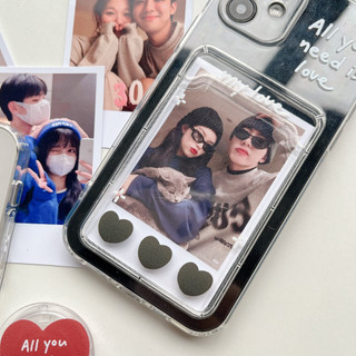 Ốp lưng iphone trong túi đựng thẻ ảnh Cặp đôi trái tim 7/7plus/8/8plus/xs/11/12/13/14/15/pro/max/plus/promax - ct2021