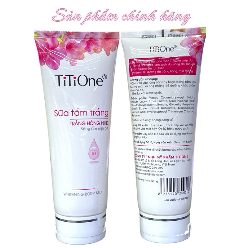 Sữa tắm trắng da Titione 200g