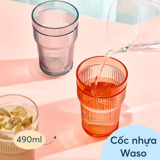 Cốc nhựa Inochi Waso – 360ml/490ml Trong suốt, tiện lợi, an toàn