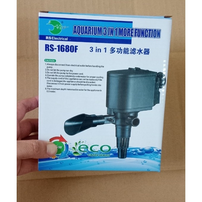 Máy bơm nước bể cá 2 đầu vừa bơm nước, vừa thổi luồng, vừa tạo bọt khí (công suất 8W đến 30W)