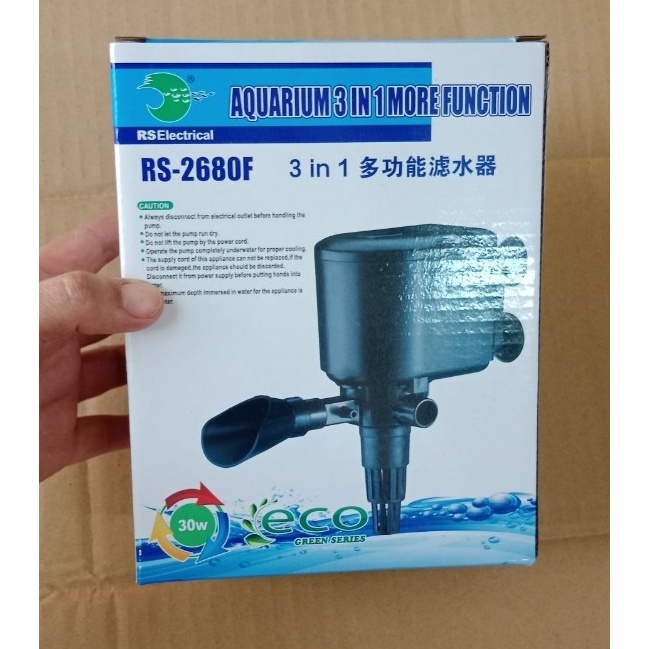 Máy bơm nước bể cá 2 đầu vừa bơm nước, vừa thổi luồng, vừa tạo bọt khí (công suất 8W đến 30W)