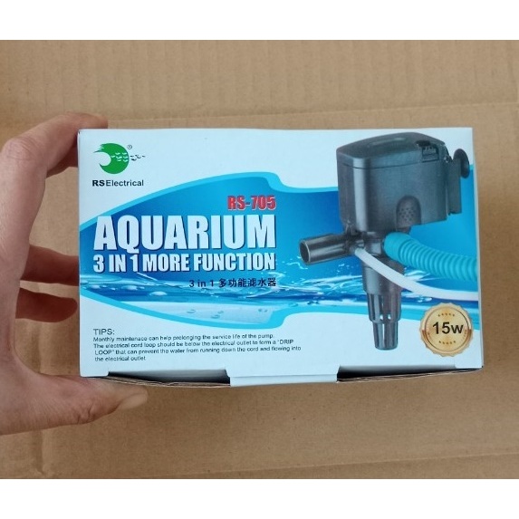 Máy bơm nước bể cá 2 đầu vừa bơm nước, vừa thổi luồng, vừa tạo bọt khí (công suất 8W đến 30W)