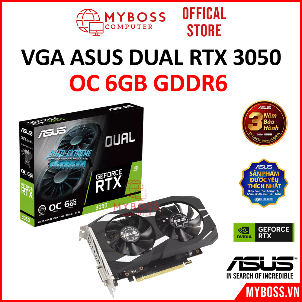 [HÀNG CHÍNH HÃNG] Card Màn Hình ASUS DUAL RTX 3050 OC 6GB GDDR6 ...