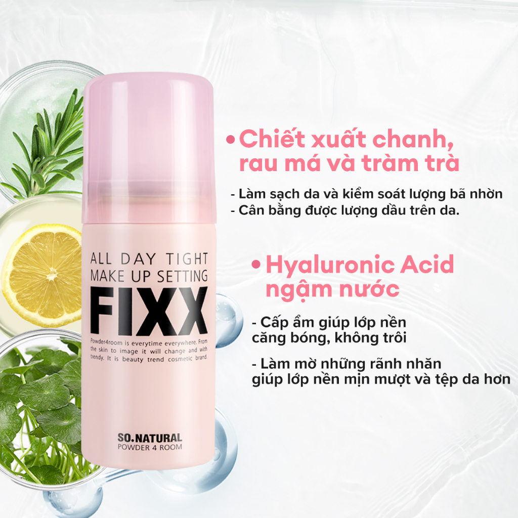 Ảnh Xịt Nền Trang Điểm So Natural All Day Tight Make Up Setting Fixx 75ml 2