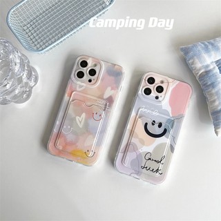Ốp lưng iphone trong túi đựng thẻ ảnh mặt cười goodluck 7/7plus/8/8plus/xs/11/12/13/14/15/pro/max/plus/promax - ct2002