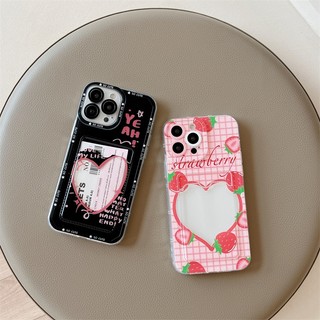Ốp lưng iphone trong túi đựng thẻ ảnh Love strawberry 7/7plus/8/8plus/xs/11/12/13/14/15/pro/max/plus/promax - ct2000