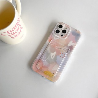 Ốp lưng iphone trong túi đựng thẻ ảnh mặt cười goodluck 7/7plus/8/8plus/xs/11/12/13/14/15/pro/max/plus/promax - ct2002