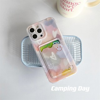 Ốp lưng iphone trong túi đựng thẻ ảnh mặt cười goodluck 7/7plus/8/8plus/xs/11/12/13/14/15/pro/max/plus/promax - ct2002