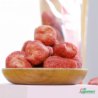 Dâu Tây Sấy Giòn Nguyên Trái Thượng Hạng - Snack Lành Mạnh, 100% Tự Nhiên, Không Đường Thêm 100g
