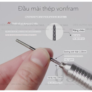 Đầu mài thép 2 đầu phiên bản nâng cấp - đầu 2 in 1 đa năng mài da , mài khoé , mài móng , phá gel