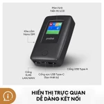 Bộ phát Wifi di động PROLiNK DL7203E, SIM 4G LTE 150Mbps, pin 6000mAH 25h, cổng RJ45, USB 2.0 — ảnh 4