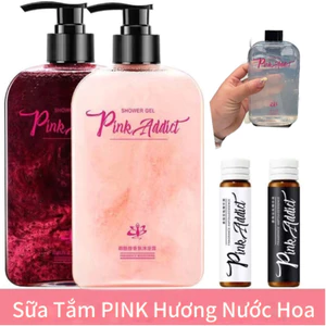 Set Sữa Tắm PINK Tự Pha Hương Nước Hoa, Tinh Chất Dưỡng Da Siêu Thơm Hàng Chuẩn