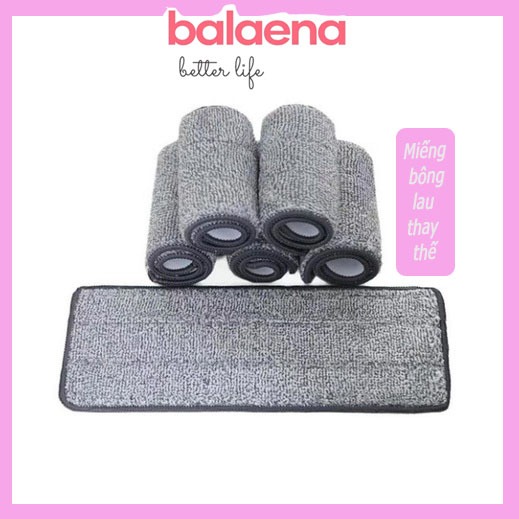 Bông lau nhà thay thế Bông lau miếng lau nhà thay thế cho cây lau nhà tự vắt SIZE 11x35cm - Balaena